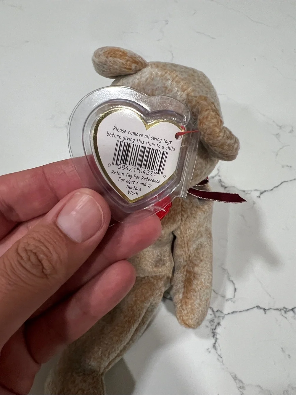Ty 1999 Mint condition Beanie Babies 'Jazzy' Brown Plush Bear - Brown